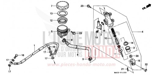 MAITRE-CYLINDRE FREIN AR. CYLINDRE FX650Y de 2000